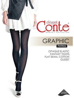 Conte Graphic 50 Den - Fantasy Women's Tights with geometric pattern